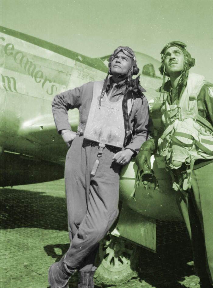 1945 photo of Gen. Davis, Jr. and Edward Gleed